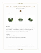 2.05 Ct. Green Sapphire from Ceylon (Sri Lanka) Appraisal