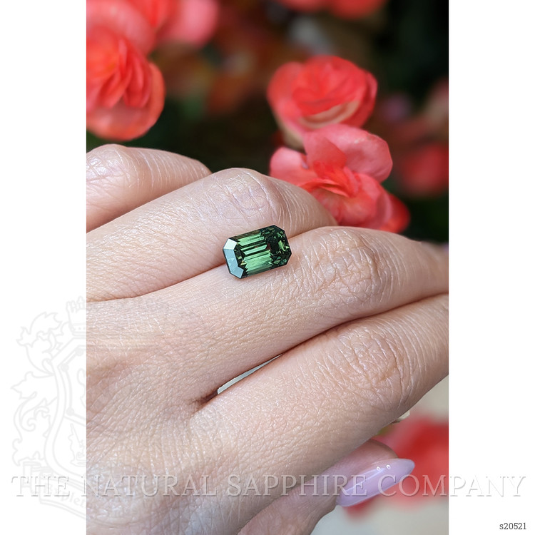 4.07 Ct. Brownish Green Sapphire from Ceylon (Sri Lanka)