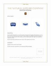 1.07 Ct. Blue Sapphire from Ceylon (Sri Lanka) Appraisal