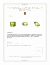 2.52 Ct. Yellowish Green Sapphire from Madagascar Appraisal