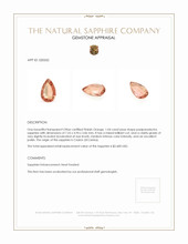 1.04 Ct. Padparadscha Sapphire from Ceylon (Sri Lanka) Appraisal