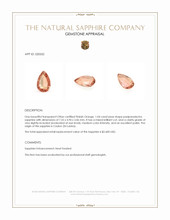 1.04 Ct. Padparadscha Sapphire from Ceylon (Sri Lanka) Appraisal