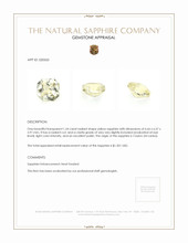 1.54 Ct. Yellow Sapphire from Ceylon (Sri Lanka) Appraisal