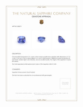 2.51 Ct. Sapphire from Ceylon (Sri Lanka) Appraisal