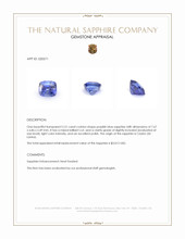 2.51 Ct. Purplish Blue Sapphire from Ceylon (Sri Lanka) Appraisal