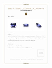 2.56 Ct. Purplish Blue Sapphire from Ceylon (Sri Lanka) Appraisal