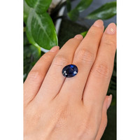 6.61 Ct. Blue Sapphire from Ceylon (Sri Lanka) Life Style