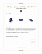 1.29 Ct. Blue Sapphire from Ceylon (Sri Lanka) Appraisal