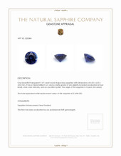 1.07 Ct. Blue Sapphire from Ceylon (Sri Lanka) Appraisal