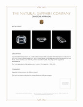 1.21 Ct. White Sapphire from Madagascar Appraisal