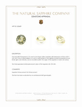 3.10 Ct. Yellow Sapphire from Ceylon (Sri Lanka) Appraisal