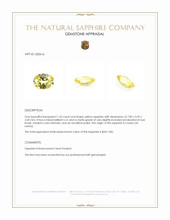 1.26 Ct. Yellow Sapphire from Ceylon (Sri Lanka) Appraisal