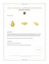 1.03 Ct. Yellow Sapphire from Ceylon (Sri Lanka) Appraisal