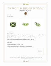 1.47 Ct. Green Sapphire from Tanzania Appraisal