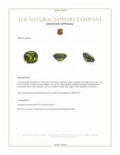 1.98 Ct. Yellowish Green Sapphire from Tanzania Appraisal