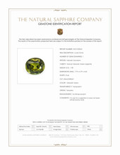 1.98 Ct. Yellowish Green Sapphire from Tanzania Scan Report