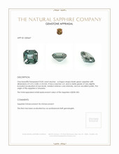 0.82 Ct. Sapphire from Tanzania Appraisal