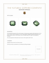 0.78 Ct. Green Sapphire from Tanzania Appraisal