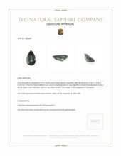 0.99 Ct. Green Sapphire from Tanzania Appraisal