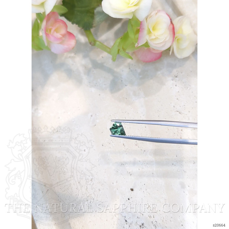 0.87 Ct. Bluish Green Sapphire from Montana