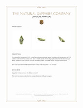 0.97 Ct. Yellowish Green Sapphire from Montana Appraisal