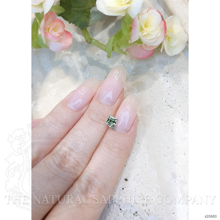 0.97 Ct. Green Sapphire from Montana