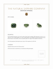 1.00 Ct. Green Sapphire from Montana Appraisal
