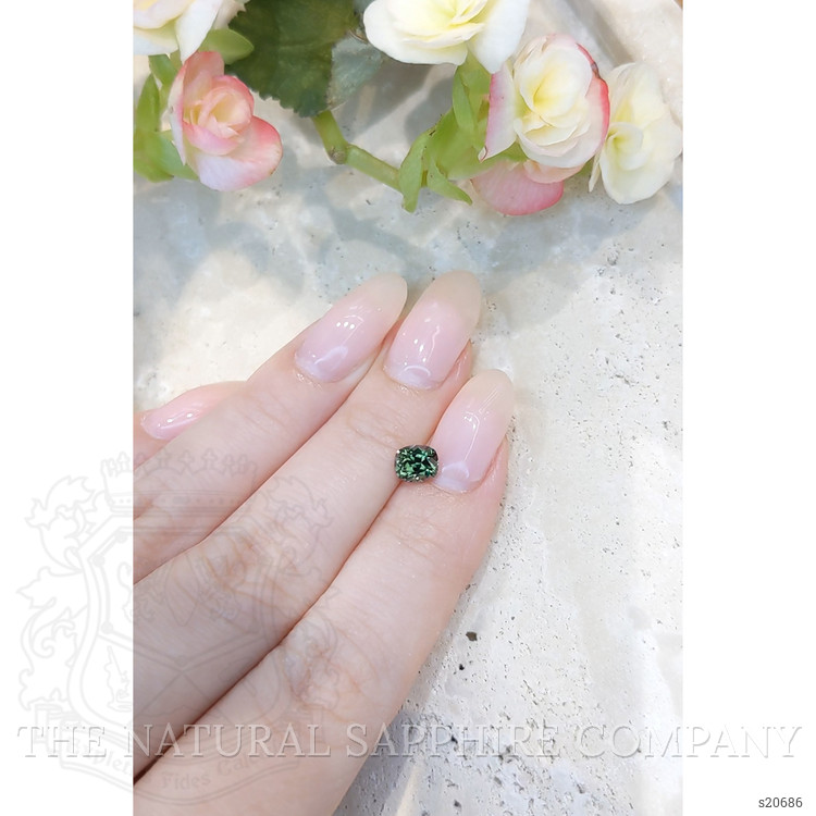 1.00 Ct. Green Sapphire from Montana