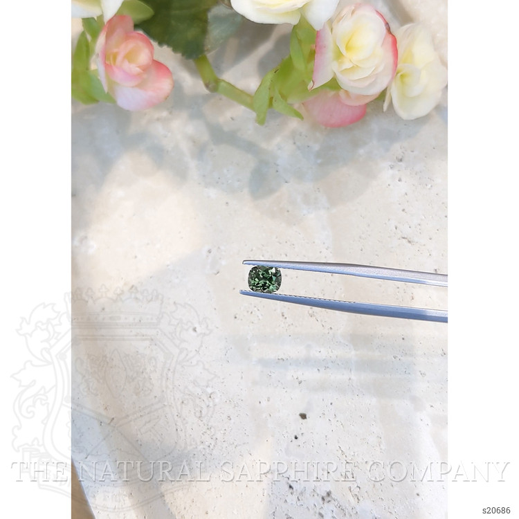 1.00 Ct. Green Sapphire from Montana