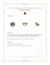 1.00 Ct. Green Sapphire from Montana Appraisal