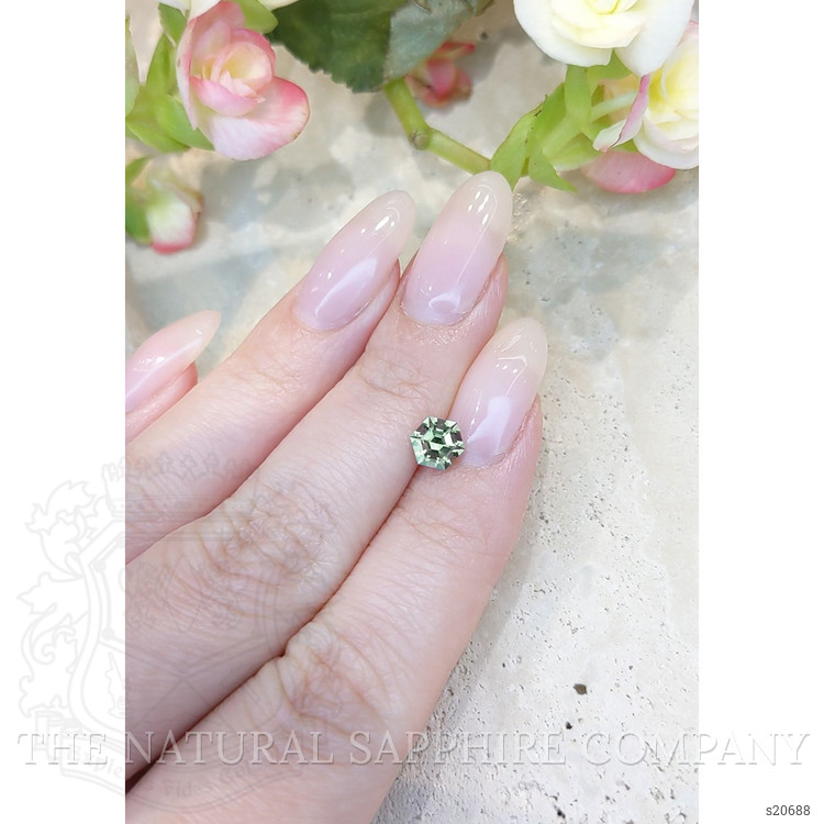 1.00 Ct. Green Sapphire from Montana