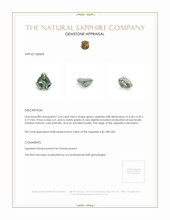 1.04 Ct. Green Sapphire from Montana Appraisal