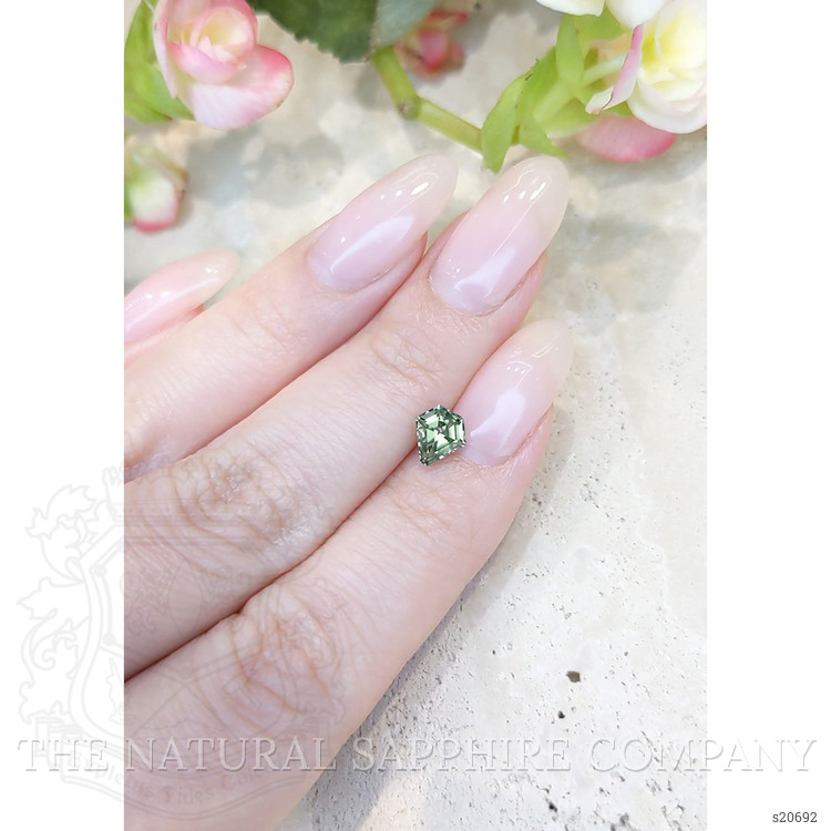 1.04 Ct. Green Sapphire from Montana