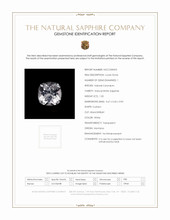 1.05 Ct. White Sapphire from Montana Scan Report