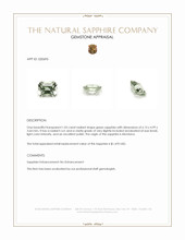 1.05 Ct. Green Sapphire from Montana Appraisal