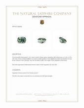 1.05 Ct. Green Sapphire from Montana Appraisal