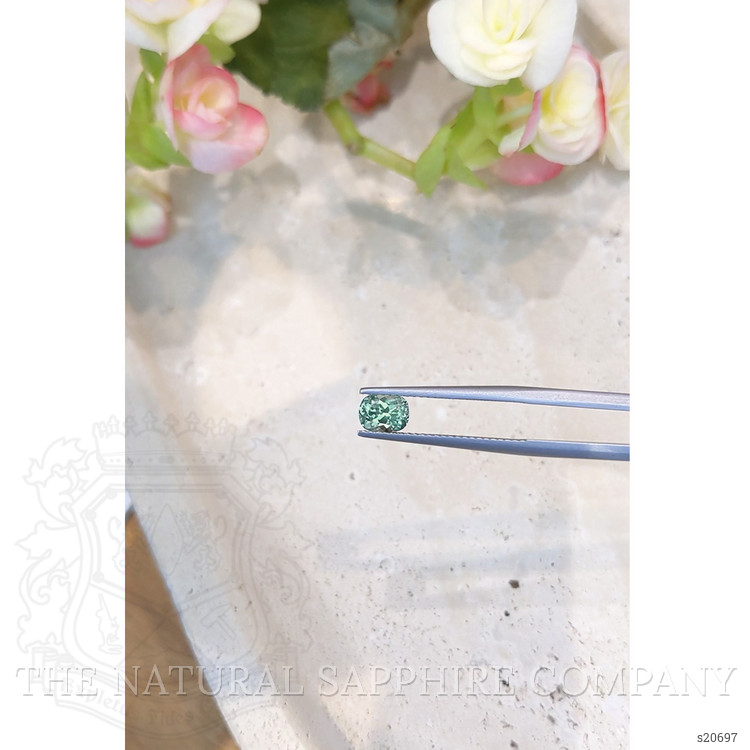 1.05 Ct. Bluish Green Sapphire from Montana