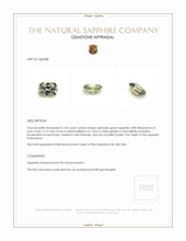 1.05 Ct. Yellowish Green Sapphire from Montana Appraisal