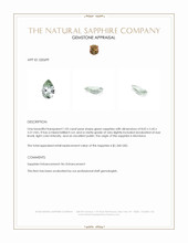 1.05 Ct. Green Sapphire from Montana Appraisal