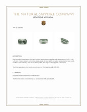 1.05 Ct. Green Sapphire from Montana Appraisal
