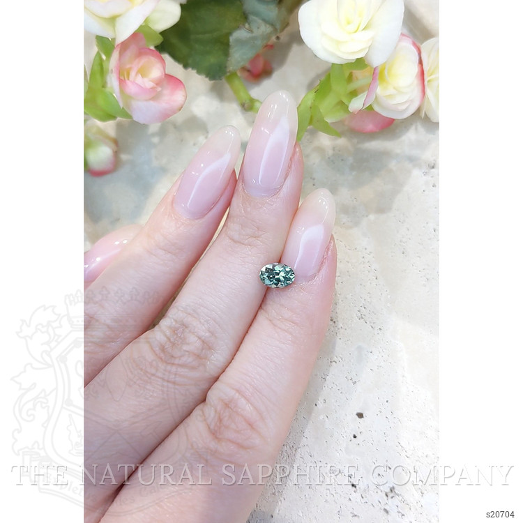 1.10 Ct. Bluish Green Sapphire from Montana