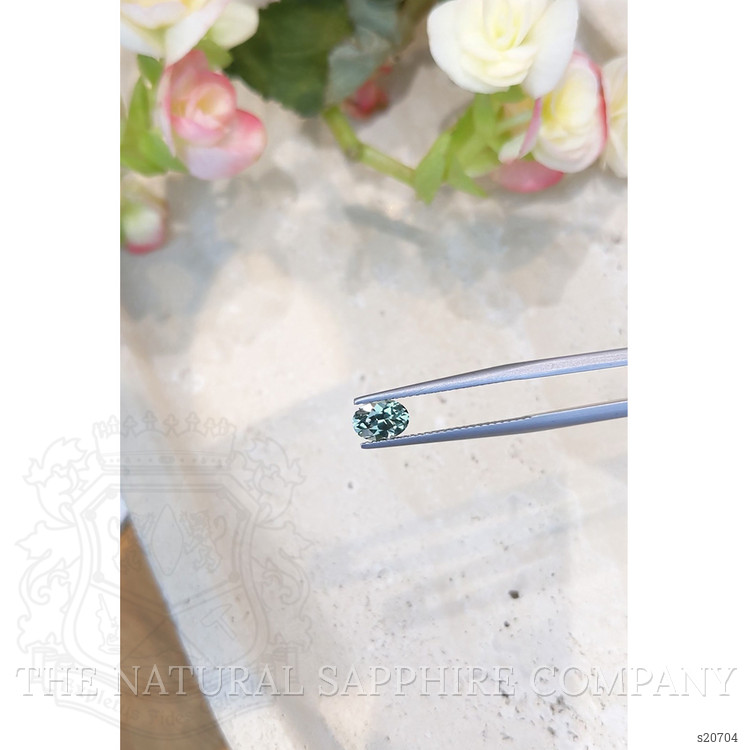 1.10 Ct. Bluish Green Sapphire from Montana