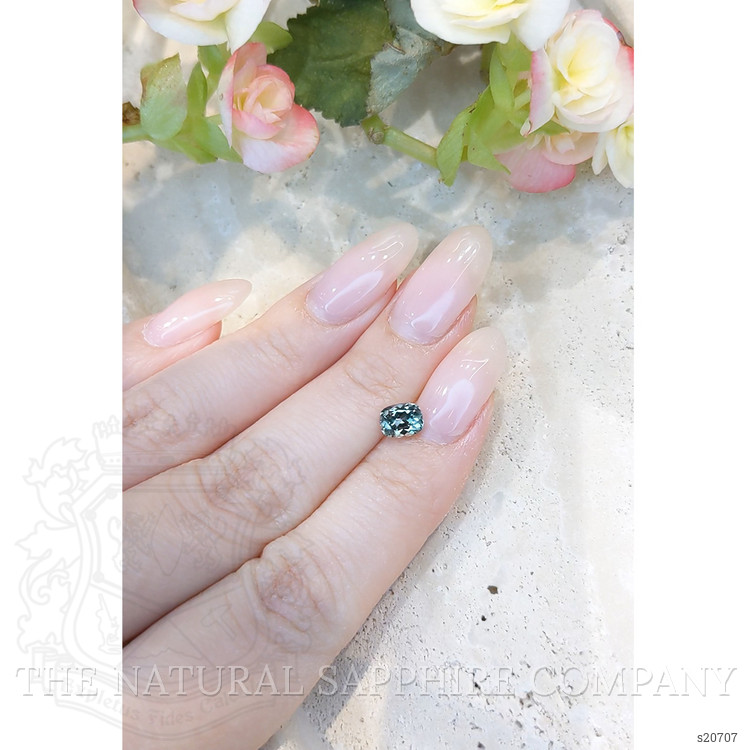 1.10 Ct. Bluish Green Sapphire from Montana