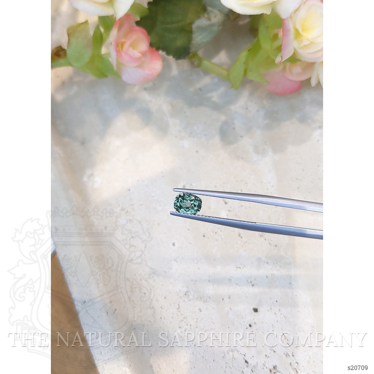 1.10 Ct. Bluish Green Sapphire from Montana