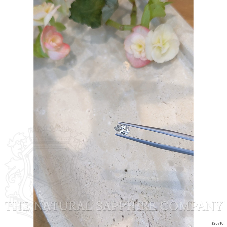 0.76 Ct. White Sapphire from Montana