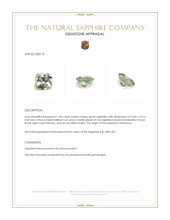 1.00 Ct. Green Sapphire from Montana Appraisal
