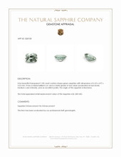 1.00 Ct. Green Sapphire from Montana Appraisal