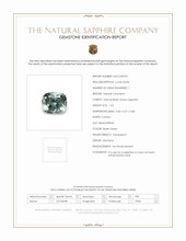 1.05 Ct. Bluish Green Sapphire from Montana Scan Report