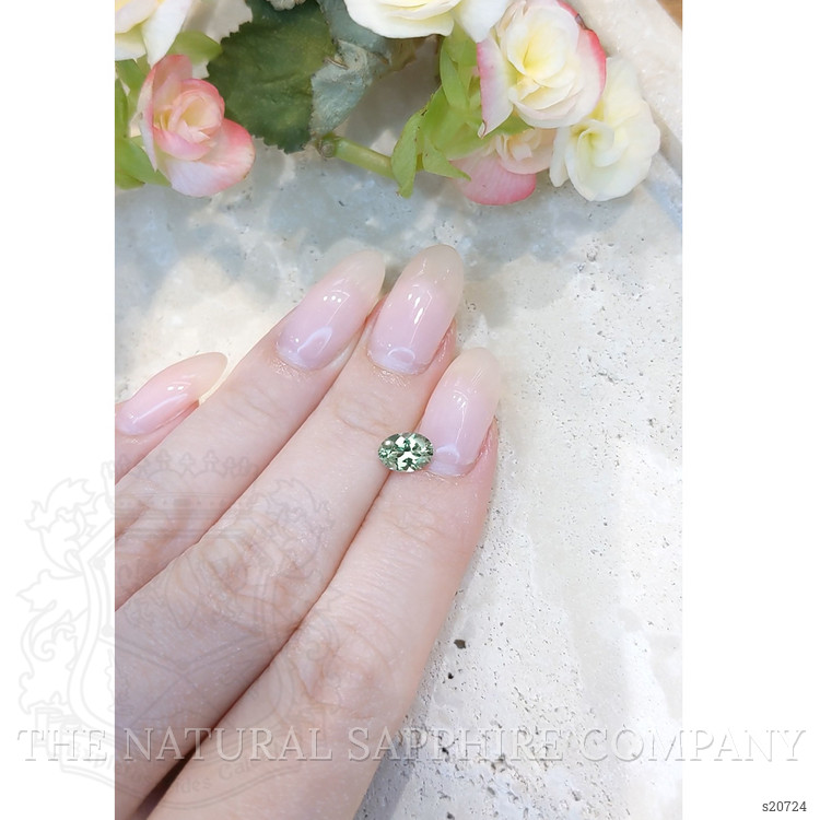 0.99 Ct. Green Sapphire from Montana