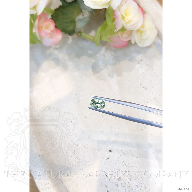 0.99 Ct. Green Sapphire from Montana